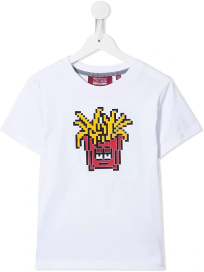 Mostly Heard Rarely Seen 8-bit Kids' Fries Print Cotton T-shirt In White