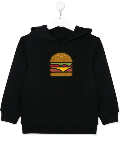 Mostly Heard Rarely Seen 8-bit Kids' Burger Hoodie In Black