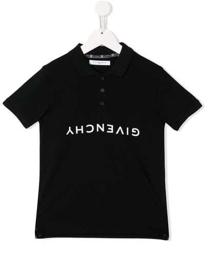 Givenchy Kids' Logo Short-sleeve T-shirt In Black