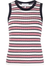 Odyssee Liberte Striped Knitted Tank Top In White