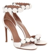 Alaïa Leather Studded Bombe Sandals 110 In White