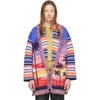 Alanui Malibu Sunset Belted Fringed Cashmere-blend Jacquard Cardigan In Multicolor