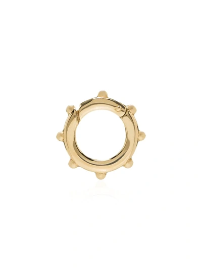 Foundrae 18k Yellow Gold Dotted Chubby Annex Link Charm