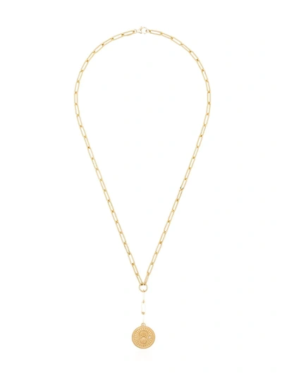 Foundrae 18k Yellow Gold Karma Classic Fob Chain Diamond Necklace