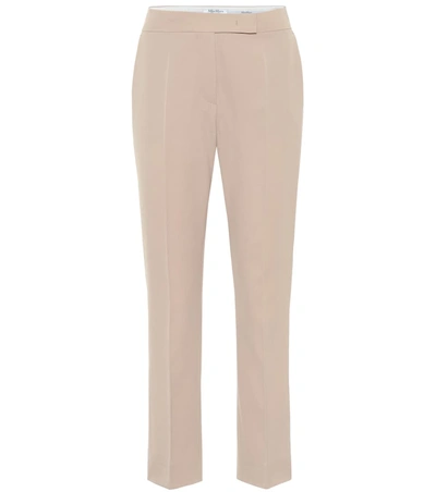 Max Mara Vicolo High-rise Wool Pants In Beige