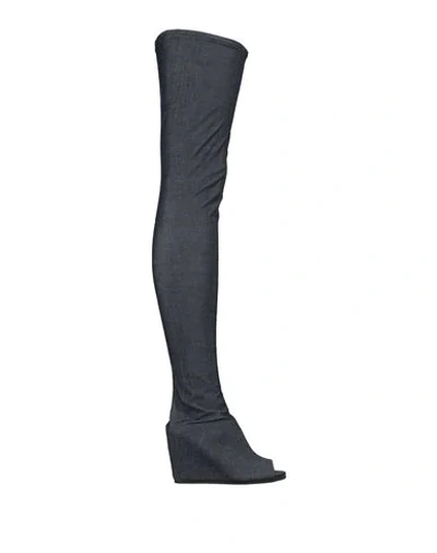 Peter Non Knee Boots In Slate Blue