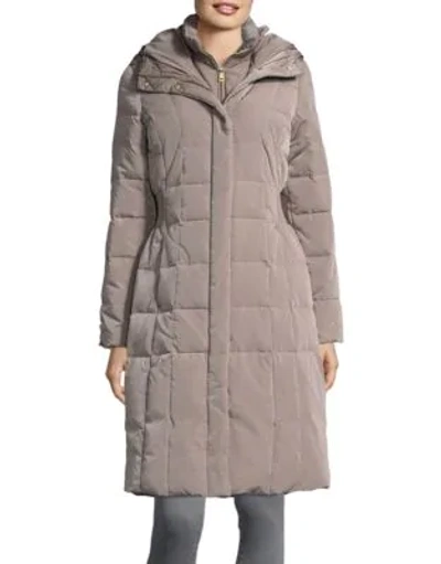 Cole Haan Women's Hooded Puffer Coat In Cashew