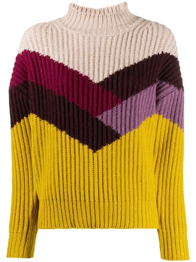 Ba&sh Ba & Sh Orlando Color-block Sweater In Yellow