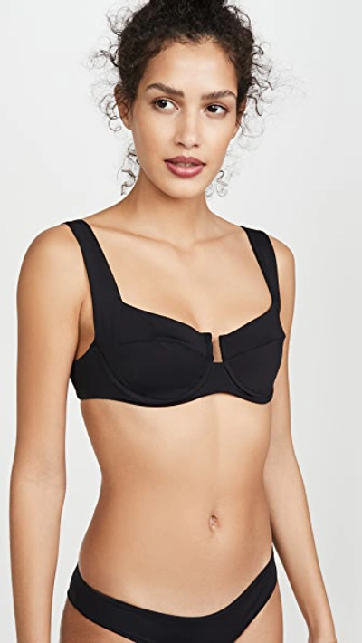 L*space Camellia Underwire Bikini Top In Black