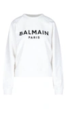 Balmain Logo Graphic Cotton Sweatshirt In Black