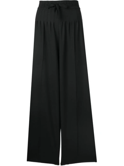 Haider Ackermann Cropped Pleated Wool-twill Wide-leg Trousers In Black