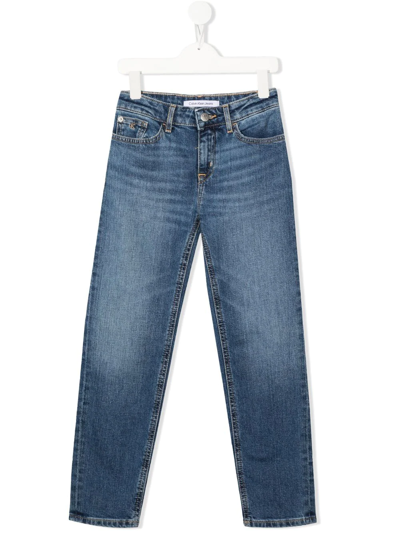 Calvin Klein Kids Jeans Skinny Royal Blue For Boys