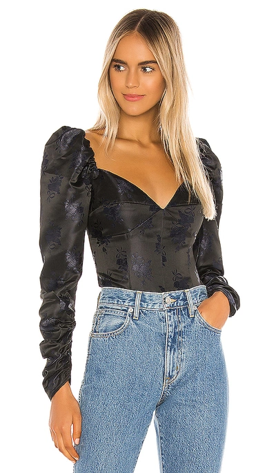 Song Of Style Leona Top In Navy & Black