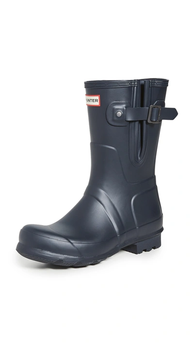 Hunter Original Side Adjustable Short Boots In Navy