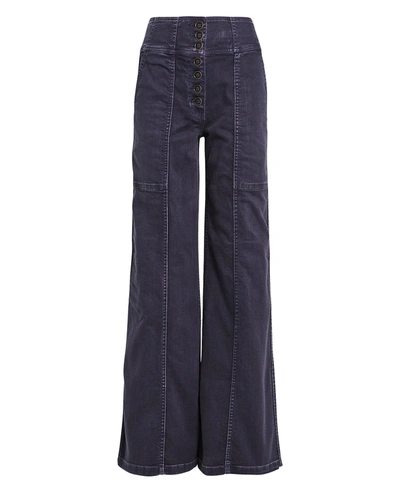 Ulla Johnson Greer Wide Leg Jeans In Grey