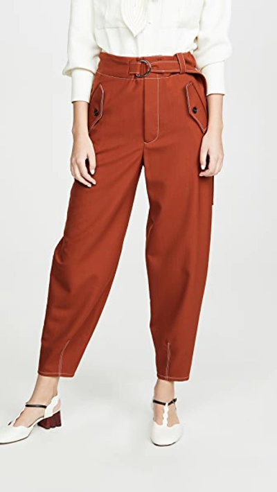 Marni Belted Trousers In Brick