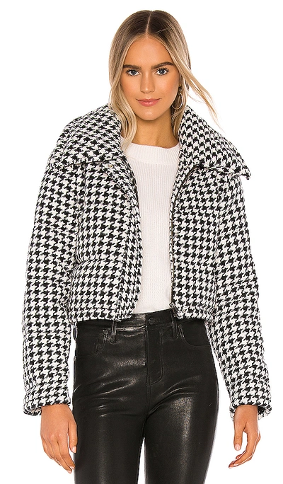 Lovers & Friends Brynlee Puffer Jacket In Black & White