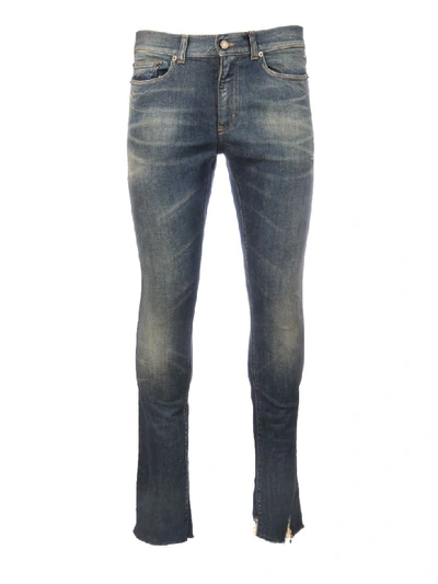 Saint Laurent Skinny 5 Pockets Low In Denim