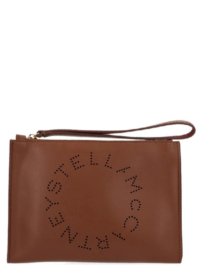 Stella Mccartney Logo Clutch Bag In Multicolor