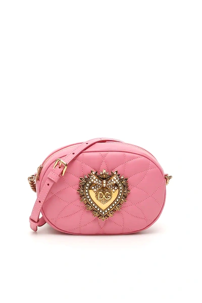Dolce & Gabbana Devotion Camera Bag In Pink