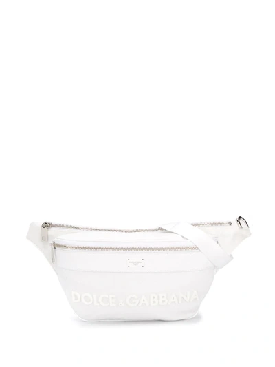 Dolce & Gabbana Pouch With Logo In White