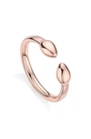 Monica Vinader 18k Rose Gold Vermeil Fiji Bud Stacking Ring In Metallic