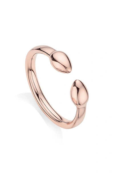 Monica Vinader 18k Rose Gold Vermeil Fiji Bud Stacking Ring In Metallic