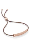 Monica Vinader 18k Rose Gold Vermeil Rainbow Havana Mini Friendship Bracelet In Rose Gold/ Rainbow Metallica