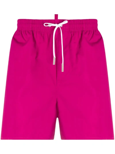 Dsquared2 Logo Swimming Trunks In Pink