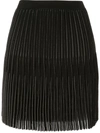 Dion Lee Godet Pleat Mini Skirt In Black