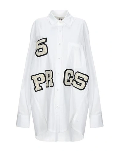 5 Progress Solid Color Shirts & Blouses In White