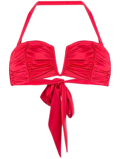 Duskii Bandeau Bikini Top In Red