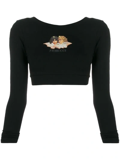 Fiorucci Angles Long-sleeve Top In Black
