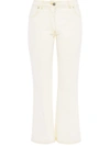 Jw Anderson Mid-rise Kick-flare Jeans In White