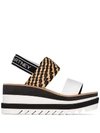 Stella Mccartney Sneak Elyse Flatform Sandals In White