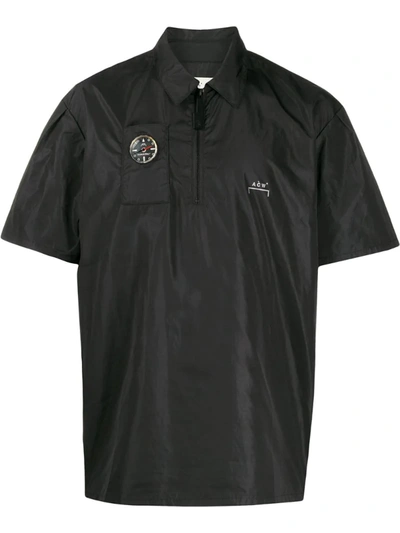A-cold-wall* Logo Zipped Polo Shirt In Black