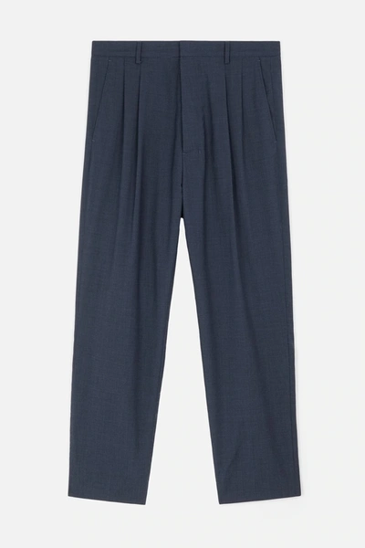 Ami Alexandre Mattiussi High Waisted Pleated Trousers In Blue