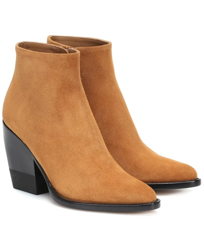 Chloé Rylee Suede Ankle Boots In Brown