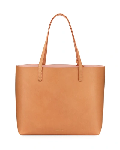 Mansur Gavriel Large Vegetable-tanned Leather Tote Bag In Cammello Rosa