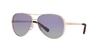 Michael Kors Collection 59mm Polarized Aviator Sunglasses - Rose Gold/ Purple Gradient In Violet