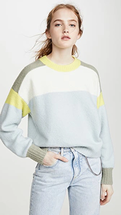 Rag & Bone Lilou Colorblock Crewneck Sweater In Multi-colour