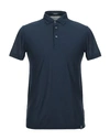 Drumohr Polo Shirts In Slate Blue
