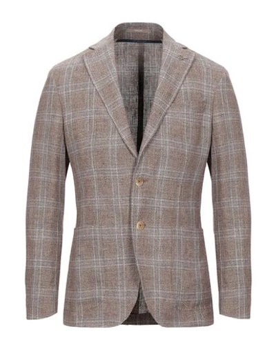 Paoloni Suit Jackets In Brown