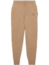 Burberry Yangtze Cashmere-blend Track Pants In Pink