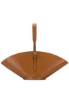 Jil Sander Sombrero Small Leather Tote Bag In Brown
