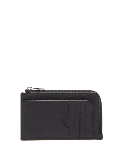 Alexander Mcqueen Zip-around Grained-leather Wallet In Black