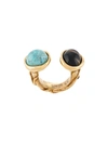 Loewe Tree Semi-precious Stone Ring In Gold