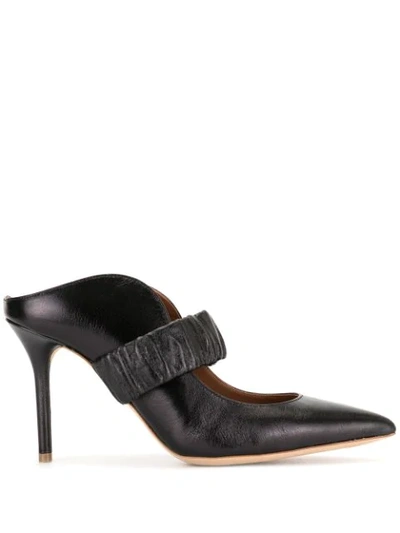 Malone Souliers Mira Elasticated-strap Leather Mules In Black
