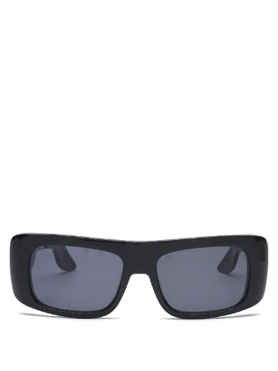 Marni Rectangular Acetate Sunglasses In Black