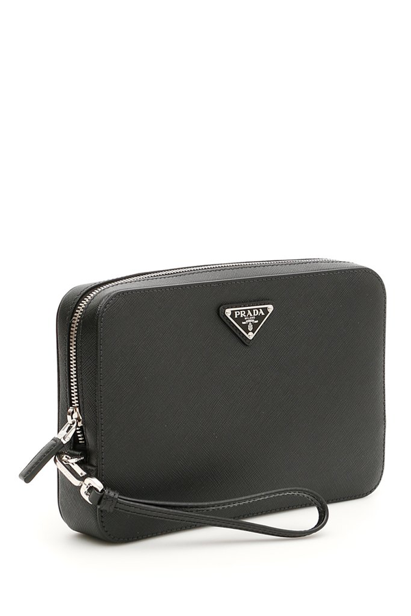 prada black clutch bag